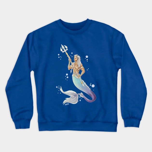 Principe protector del Mar (Mermaid and Triton) Crewneck Sweatshirt by KyasSan